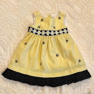 EMILY ROSE YELLOW GINGHAM BUMBLE BEE DAISY SUMMER DRESS 2T